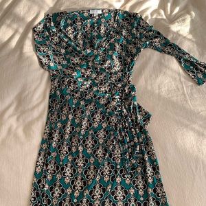 long sleeve mid length dress.